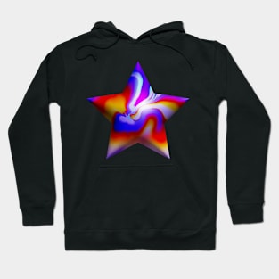 Painted Star in Primary Colors Hoodie